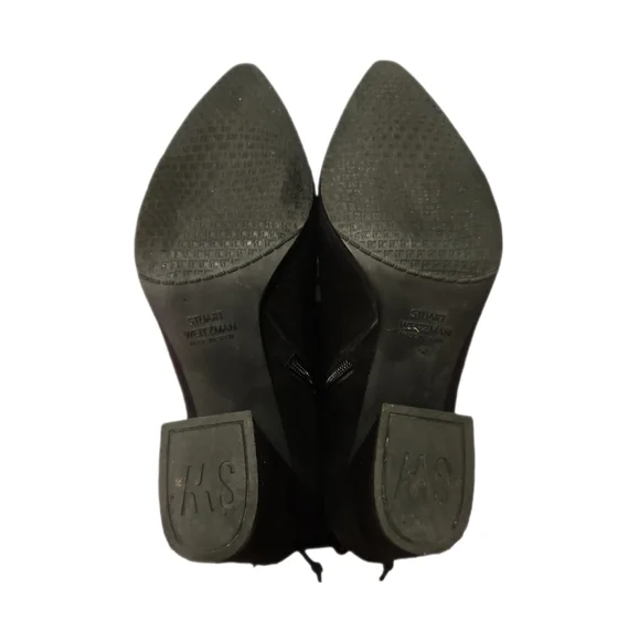 STUART WEITZMAN | Black Suede Ankle Boots / Booties in Size US 7 - Picture 6 of 8